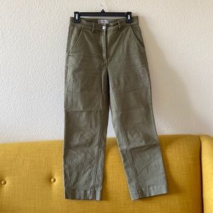 Everlane green cargo pant size 4